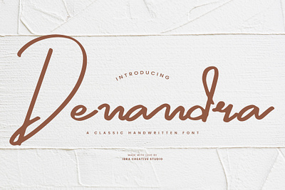 Denandra – A Classic Handwritten Font monoline brush