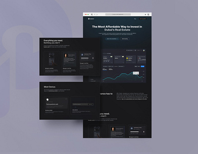 Real State Dashboard branding crypto dark design minimal modern design new real state tranding ui ui design ux ux design web web design