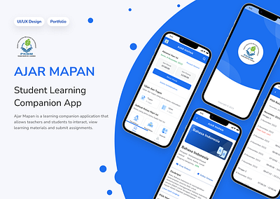 Ajar Mapan; Student Learning Companion App edtech learning management system mobile app mobile application design product design ui ui ux ui design user experience design user interface design ux design