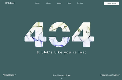 404 Error Page UI Design 404error animation branding illustrations motion graphics ui uidesign userinterface videoanimation