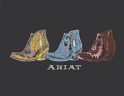 Pop Boots graphic design illustration pop art tee shirt western