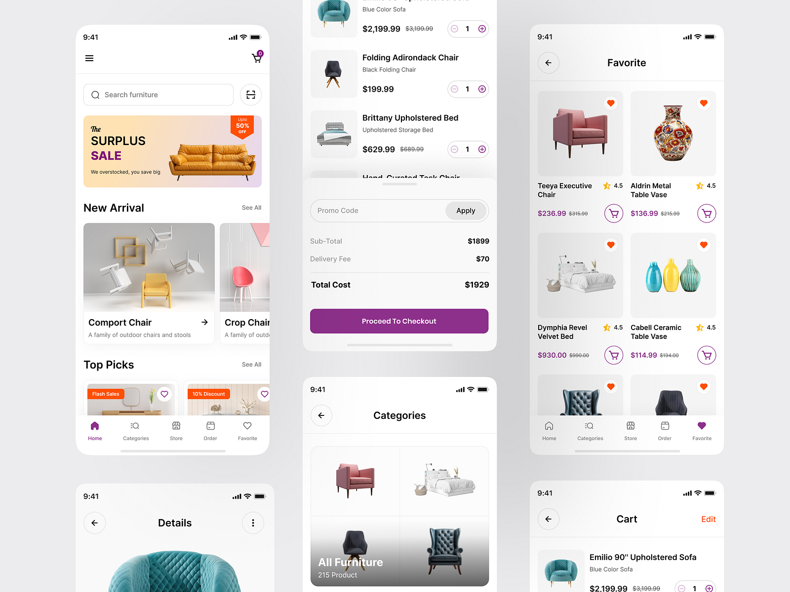 Online Furniture Store App by Artiflow UI/UX Agency on Dribbble