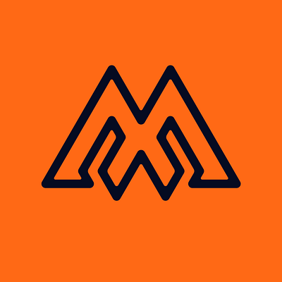 MX Monogram line logo m monogram mx outline overlapping x