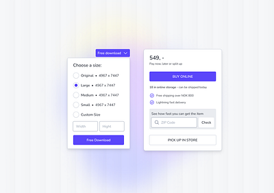 Modals and PopUps UI Design buttons design system download dropdown form free input manage menu modal pop up popover popup radios search settings ui upload ux white
