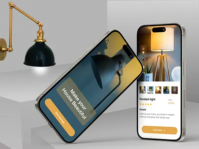 lamp mobile app app app design bed lamp clean lamp design graphic design illustration lamp app lamp app design lamp mobile app mobile mobile app mobile app design online shop popular lamp app smart home app smart lamp ui ux