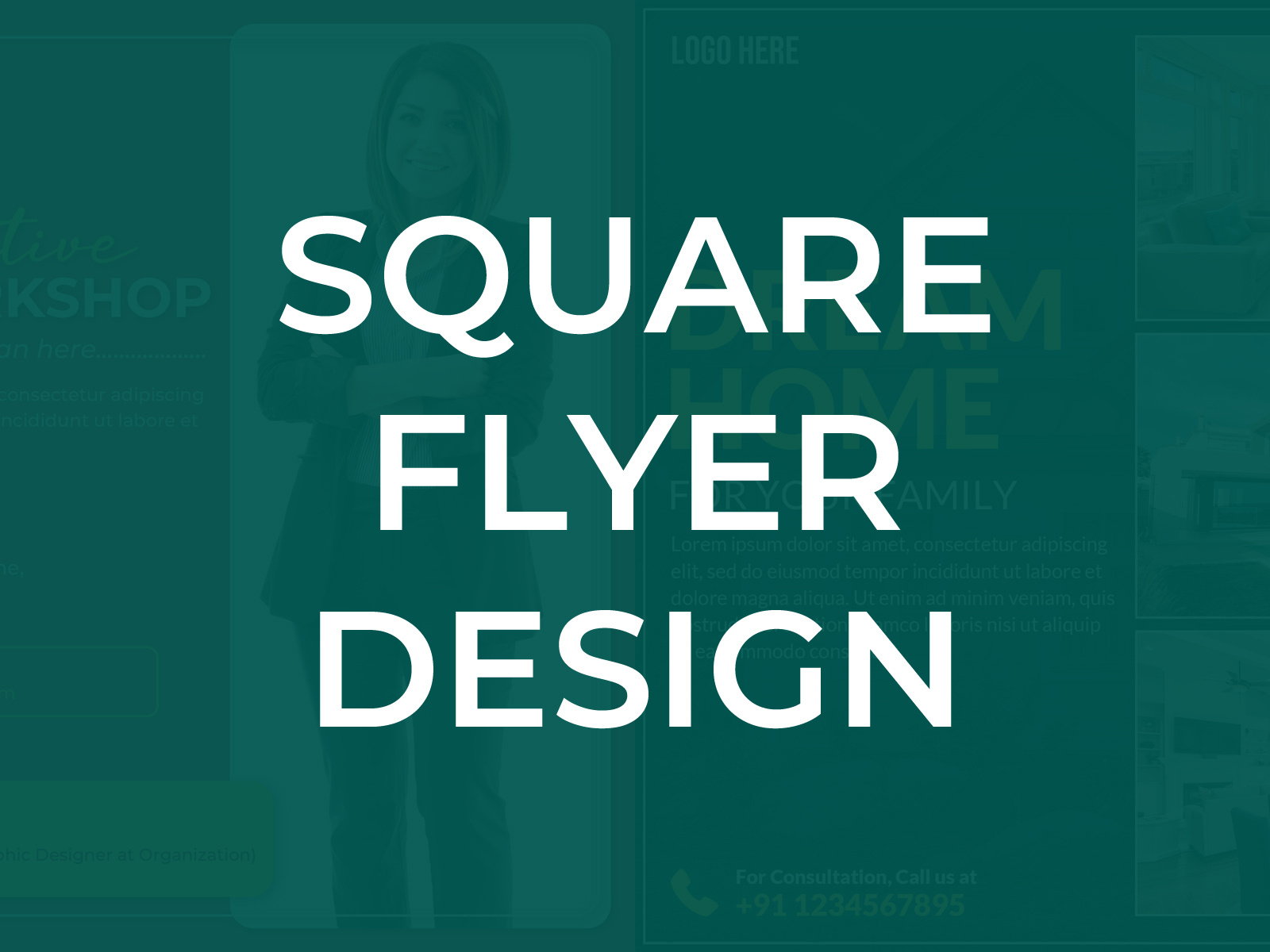 Square Flyer Template For Design Studio Workshop and Real Estate advertising banner design branding design studio flyer flyer design graphic design marketing pamphlet poster poster design real estate social media banner social media post