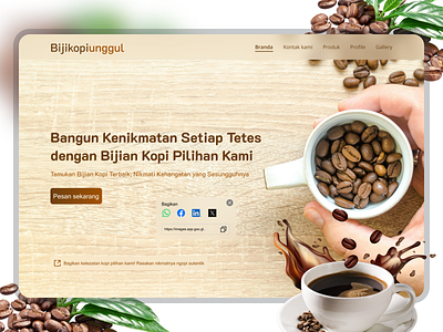 Design Web toko biji kopi branding challenge daily design ui 010 daily ui 010 design design web graphic design landing page logo motion graphics ui ui design ui ux ui web