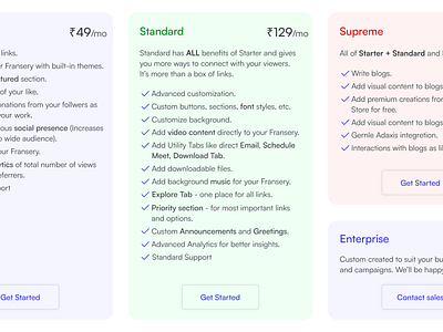 Subscriptio Plans UI ui