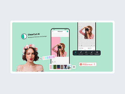 Background Remover - App Screenshots Design app store screenshot design background remover clearcut ui mobile screenshot design screenshot design