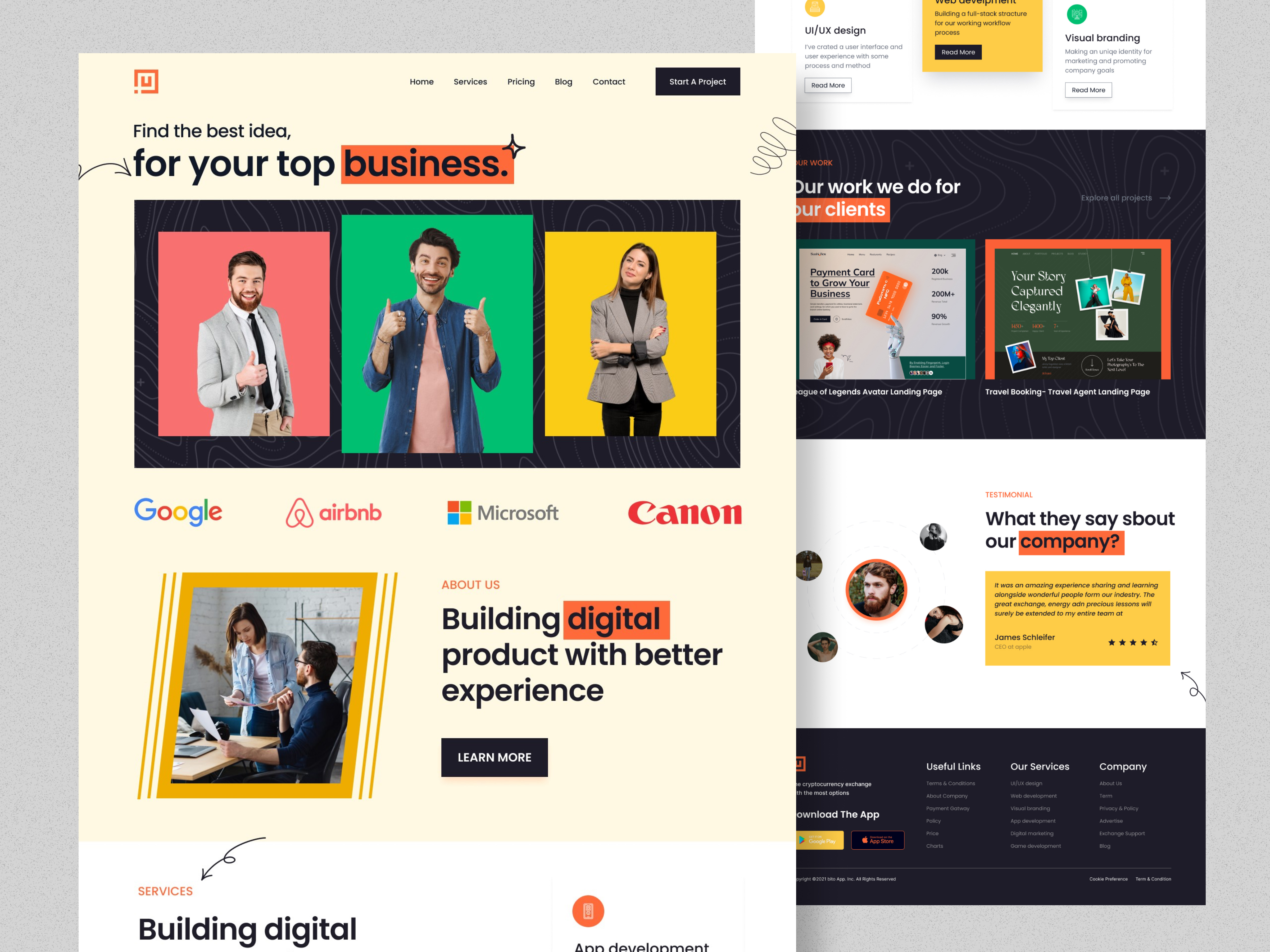 Business Idea Website agency agency website app design branding business business idea website business website design illustration mobile ui ui ux website design website landing page