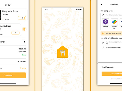 Pizza App UI adobe xd animation app design figma figma app figma kit figma ui kit food app ui food ui pizza app restaurant app ui ui apps ui apps design uiux uiux designing uiux kit xd kit xd ui app