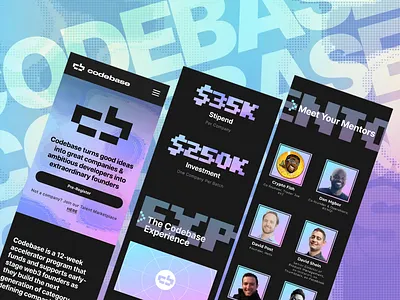 Codebase - Avalanche / AvaLabs avalabs avalanche blue business crypto dark design founder funds grid investing landing page layout neon nft purple startup ui ux web3