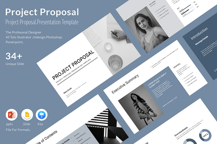 Project Proposal Presentation Template by Simple Slide on Dribbble