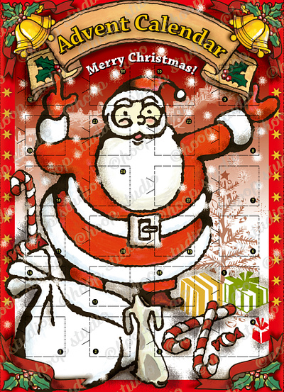 Santa Claus before leaving illustration