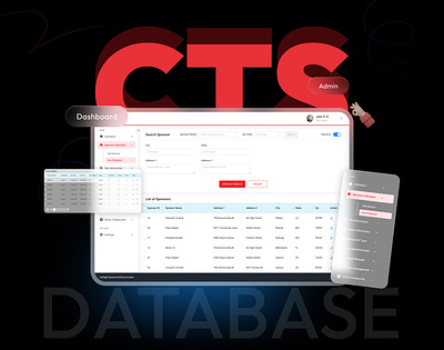 CTS Database Dashboard | UIUX figma viva design viva ux vivasoft