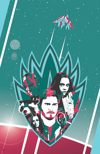 Guardians of the Freakin Galaxy color theory design graphic design illustration illustrator layout vector