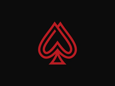 Double Spade ace bet blackjack brand branding cards casino double gambling game identity logo lucky player poker spade spades wager