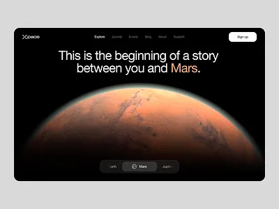 Galaxy Landing UI Motion 2dmotion animation design galaxy landingpage motion graphics ui uianimation uidesign uimotion
