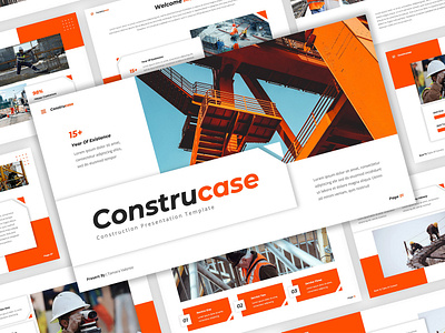 Construcase - Construction PowerPoint Template agency animation architect architecture bold build building business construction design drafter modern portfolio powerpoint presentation project typography unique