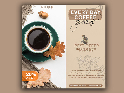 POST COFFEE BANNER branding graphic design logo
