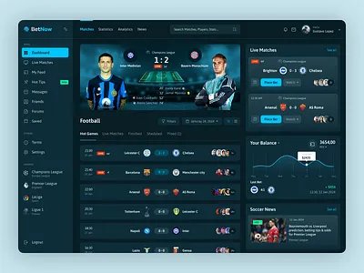 Sport Dashboard adrian app bet dashboard design figma football gancarek graphic design league soccer sport team ui uidesign ux web wroclaw wrocław
