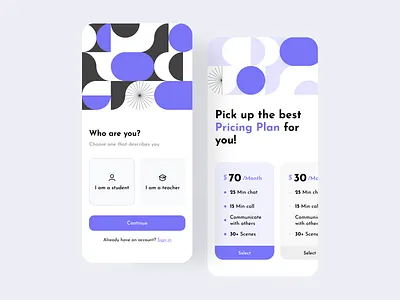 Learning platform/Pricing plans 3d animation branding clean dolar graphic design ilustrations learning learnplatform logo modern motion graphics pricing pricingplans select selectbox student teacher ui userinterface