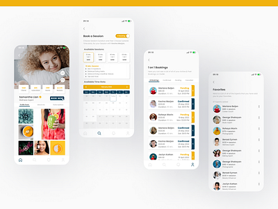 OwlMi 2d app design app ui best best design community dailyui dailyuichallenge design graphic design ilsa ilsainteractive influencer marketing minimal ui user experience user interface ux yellow