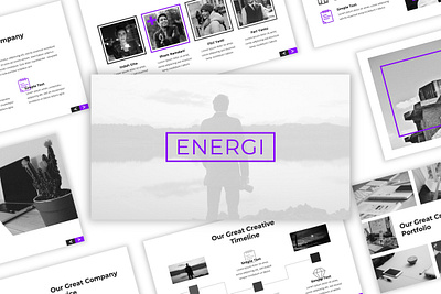 Energi - Creative PowerPoint Template agency business company corporate creative design multipurpose portfolio powerpoint presentation simple typography unique