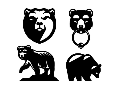 Bears Collection animal animal logo bear bear illustration bear logos bear mascot bears bears logo bears logos branding illustration logo logo collection