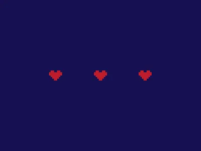 Pulsating Hearts Pixel Art - Vector Motion Graphics animation app design flat graphic design heart love motion motion graphics pixel art pulse pulsing retro svg svgator valentines day