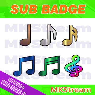 Twitch sub badges music tone pack animated emotes anime branding cute design emotes illustration music sub badge sub badges tone twich sub badges