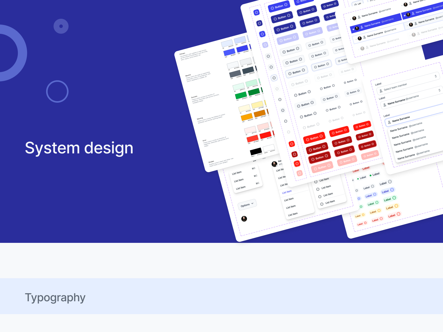 System design by Kamila Szawara on Dribbble