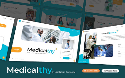 Medicalthy - Medical PowerPoint Template agency business care creative design doctor facility graphic design health healty hospital laboratory medic medical medication medicine pharmacy powerpoint presentation typography