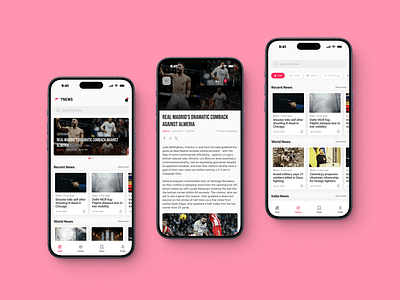 Multi-language News Aggregator App UI - 18 design figma ui uiux design