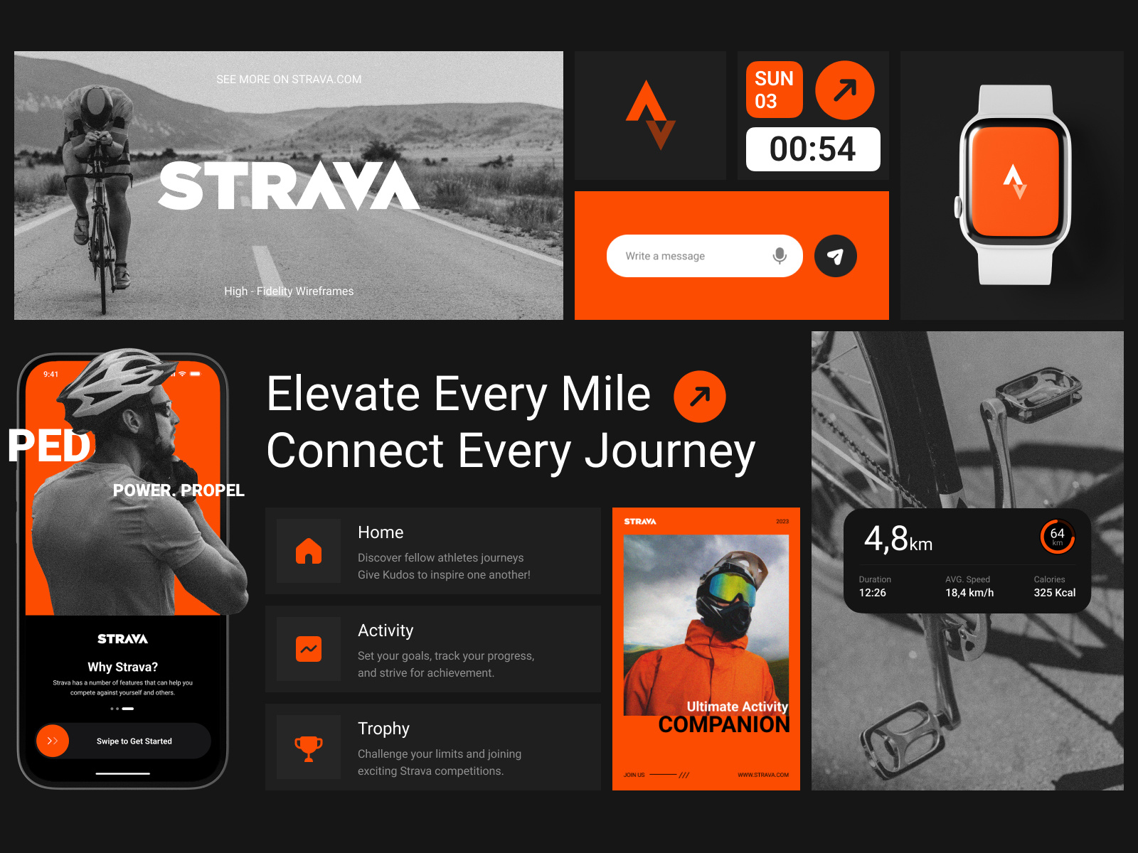 Strava Redesign (Case Study) application design graphic design interaction mobile motion motion graphics sport strava ui ux