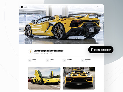 Rent a Luxury Car - made in Framer auto book a car booking car dealership dubai framer inspiration landing luxury nocode page rent rentals resposive sports template theme vehicle website