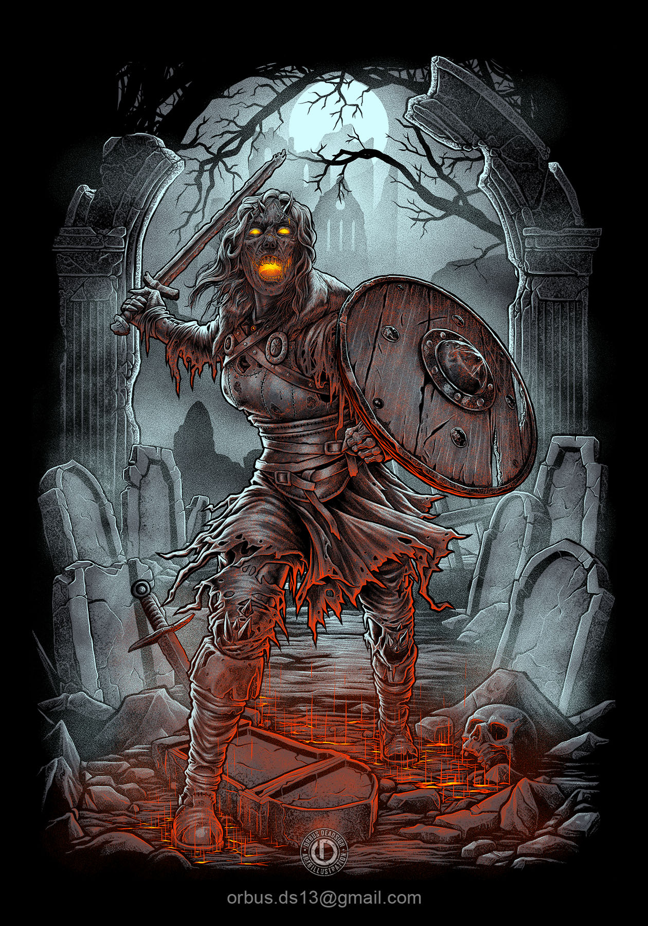 Hervor - Draugr Uprising band merch death metal deathcore draugr uprising god of war heavy metal loki nordic norse odin thor valhalla valkyrie viking zombie