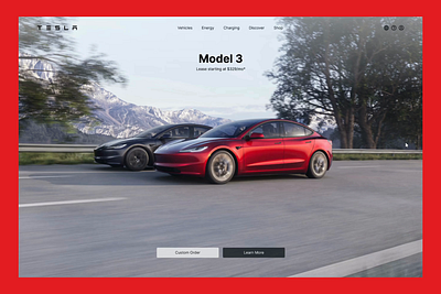 Tesla UI Clone: Showcasing My Design Spin on Two Key Pages design landing page product design tesla ui uiux uiux design user experience user interface ux