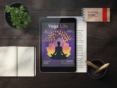 EBOOK design designing ebook ebook mockup graphic design illustrator mockup motivation tab yoga yogalife