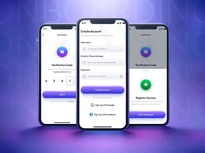 Login/Signup OTP Verification app app design glow login modern saas ui modern ui otp saas saas app design saas components saas ui shiny ui signup verification