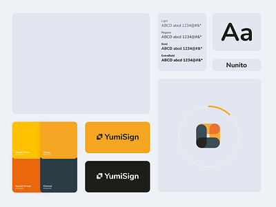 YumiSign - Animations, Typography & Colors animation brand design branding esignature logo logo animation logotype motion design nunito platform signature visual identity yumisign