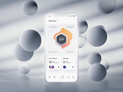 Simple Investment app design 3d ai analytics animation balls c4d clean finance fintech hightech minimal minimalistic motion simplicity spheres ui uiux ux voice white