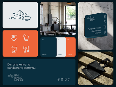 RM Bang Rindu - Logo Identity cafe coffee eatery icons logo logomark mark minimal restaurant