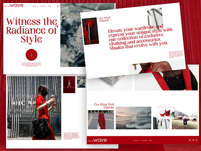 Website Grooming and Style beauty design landing red ui ux web website