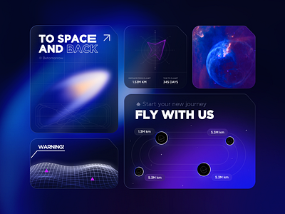 Space Components 🚀✨ app branding cards comet components dark theme figma glow gradient light outerspace planets sci fi space ui universe web widget