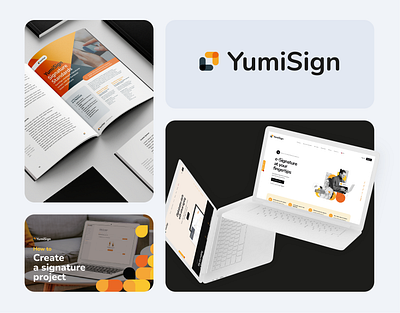 YumiSign - Brand Identity brand design branding design edition esignature logo nunito platform signature website wordpress yumisign