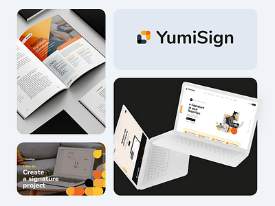 YumiSign - Brand Identity brand design branding design edition esignature logo nunito platform signature website wordpress yumisign