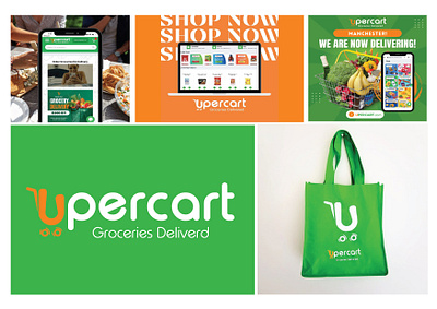 upercart logo and advertising design branding graphic design logo ui
