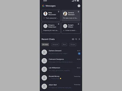 G Message / Home / Redesign app branding design figma graphic design illustration logo mobile ui ux
