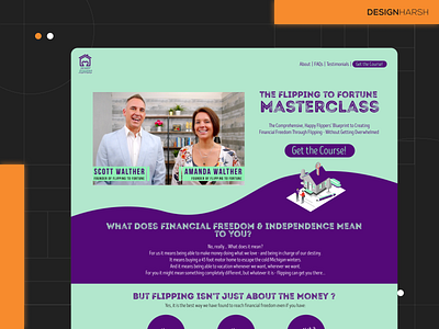 Flipping Masterclass - Course Landing Page course landing page design cousre design figma landing page design ui design ui ux designer web design